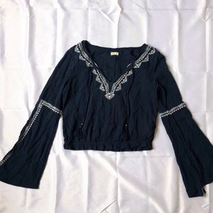 Gorgeous Flowy Peasant Blouse with Embroidery